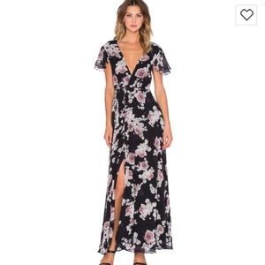 The Jersey Diaries Floral Wrap Maxi Dress